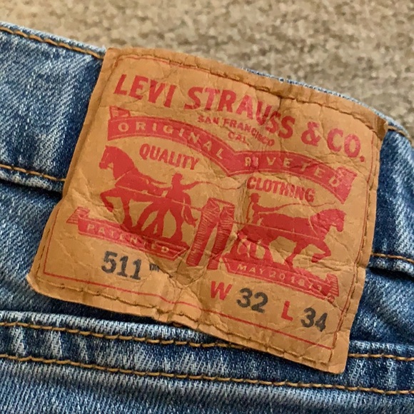 Levi Light color blue jeans 32-34 slim fit - Picture 3 of 3